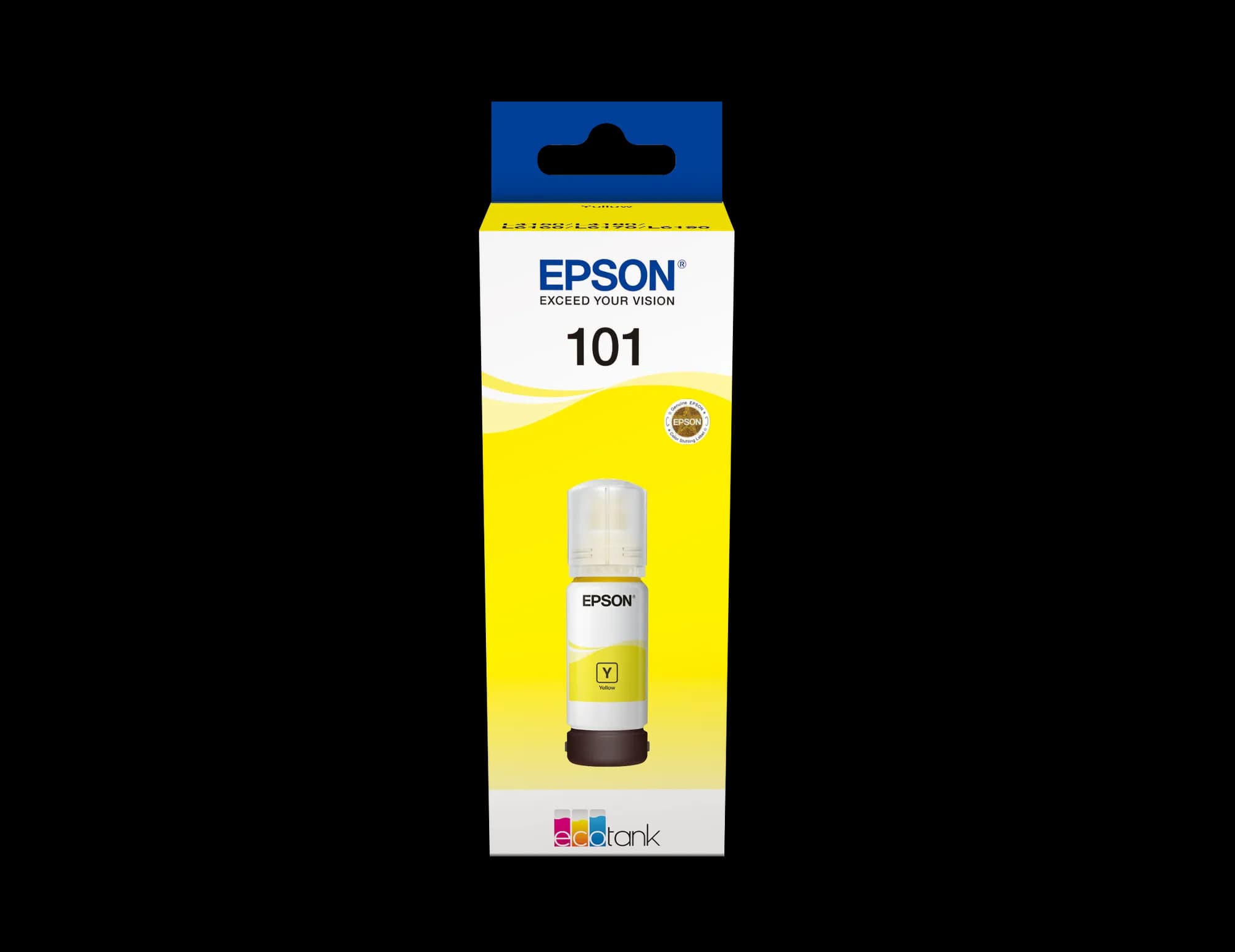 Epson 101 Ecotank Yellow ink bottle (70ml). 6000 pages @ 5% coverage.