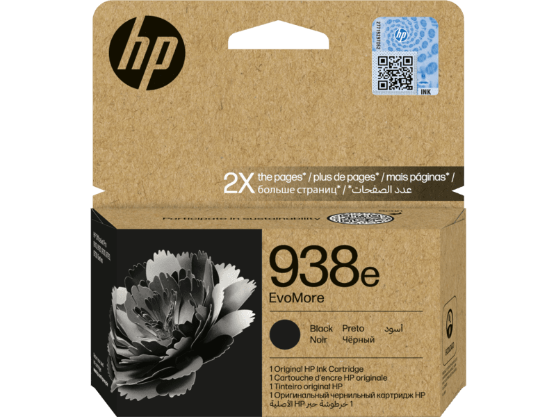 HP 938e EvoMore Black Original Ink Cartridge