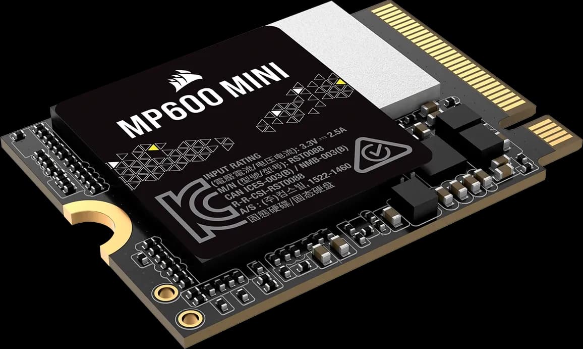 Corsair MP600 MINI 2TB M.2 NVMe PCIe Gen. 4 x4 SSD; Read Up To 7000MB/s; Write up to 6200MB/s