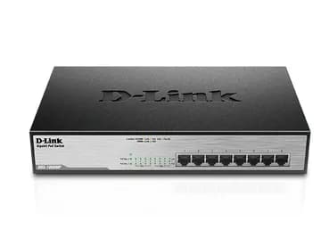 D-Link 8-Ports 10/100/1000Mbps Unmanaged Gigabit POE Switch (Metal Case; 8 x POE ports)
