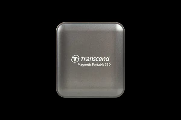 TRANSCEND 2 TB ESD420C USB3.2 TYPE C (USB 20Gbps) MAGNETIC PORTABLE SSD MagSafe Compatiable R/W up to 2000MB/s - Iron Grey
