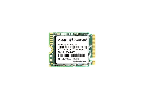 Transcend 512GB MTE300S PCI-E GEN 3x4 M.2 2230 SSD 3D NAND - 2000 MB/s Read 1100 MB/s Write - 200 TBW