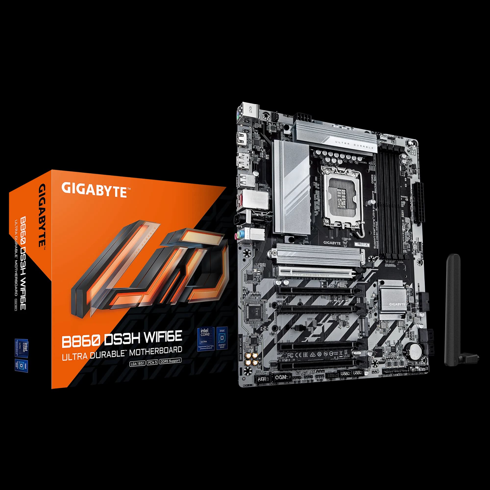 GIGABYTE Intel® B860 Chipset for LGA 1851; 4x DDR5; 2x M2; HDMI/DP ; ATX.