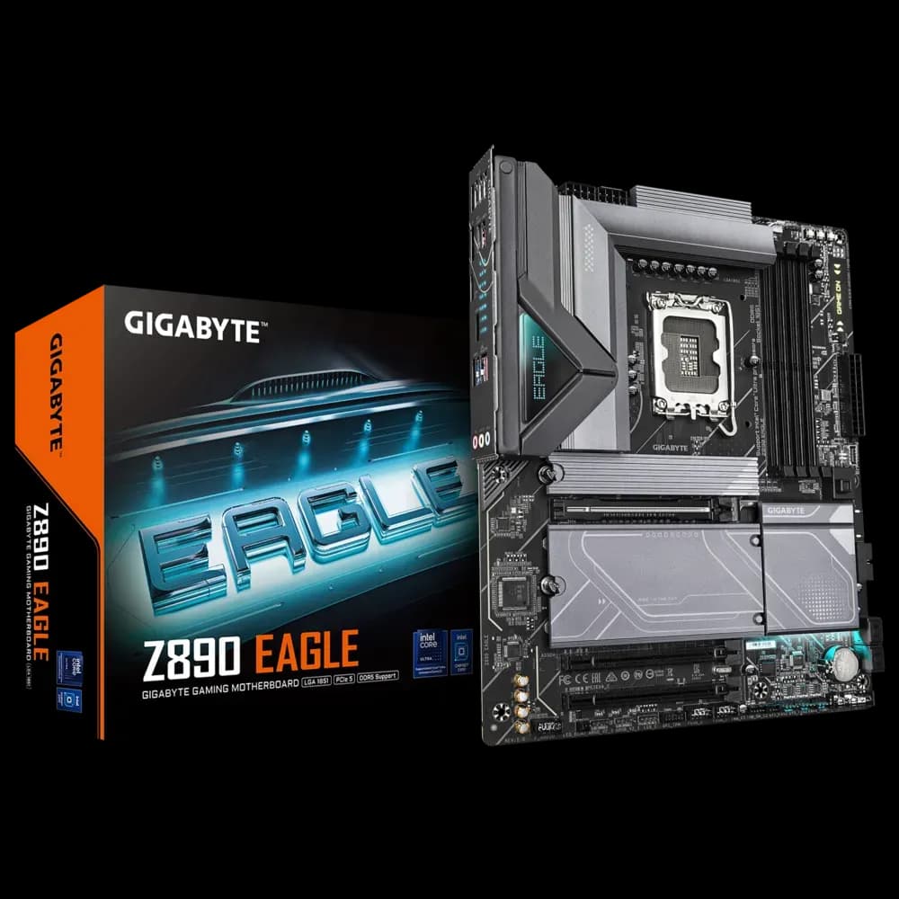 GIGABYTE Intel® Z890 Chipset for LGA 1851; 4x DDR5; 4x M2; USB4® USB Type-C®/DP; ATX.