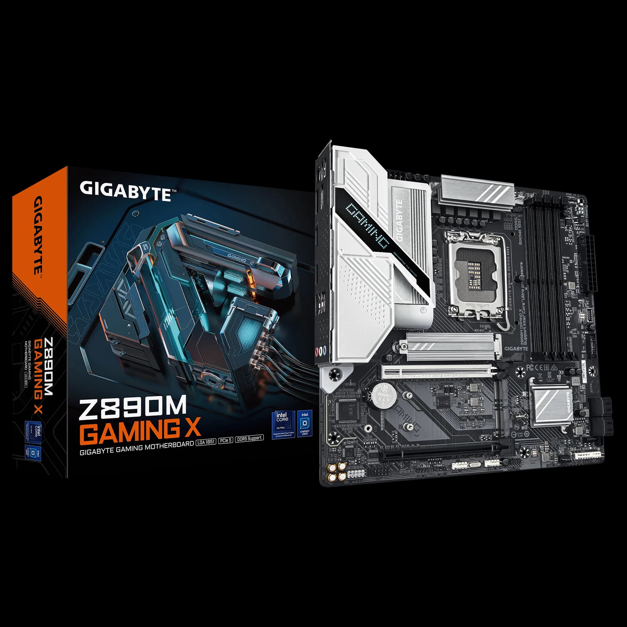 GIGABYTE Intel® Z890 Chipset for LGA 1851; 4x DDR5; 3x M2; HDMI/2x DP; mATX.