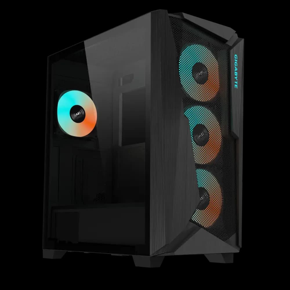 Gigabyte C301 Glass ATX Chassis; 2x 3.5'' | 2x 2.5'' Drive Bays; 360mm Radiator compatible; 4x 120mm fan incl; Black
