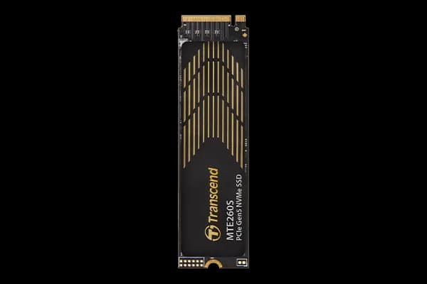 TRANSCEND 1TB MTE260S PCI-E GEN 5X4 M.2 NVMe 2280 SSD 3D NAND -14000 MB/s Read 9800 MB/s Write- Graphen Heat Spreader -750TBW