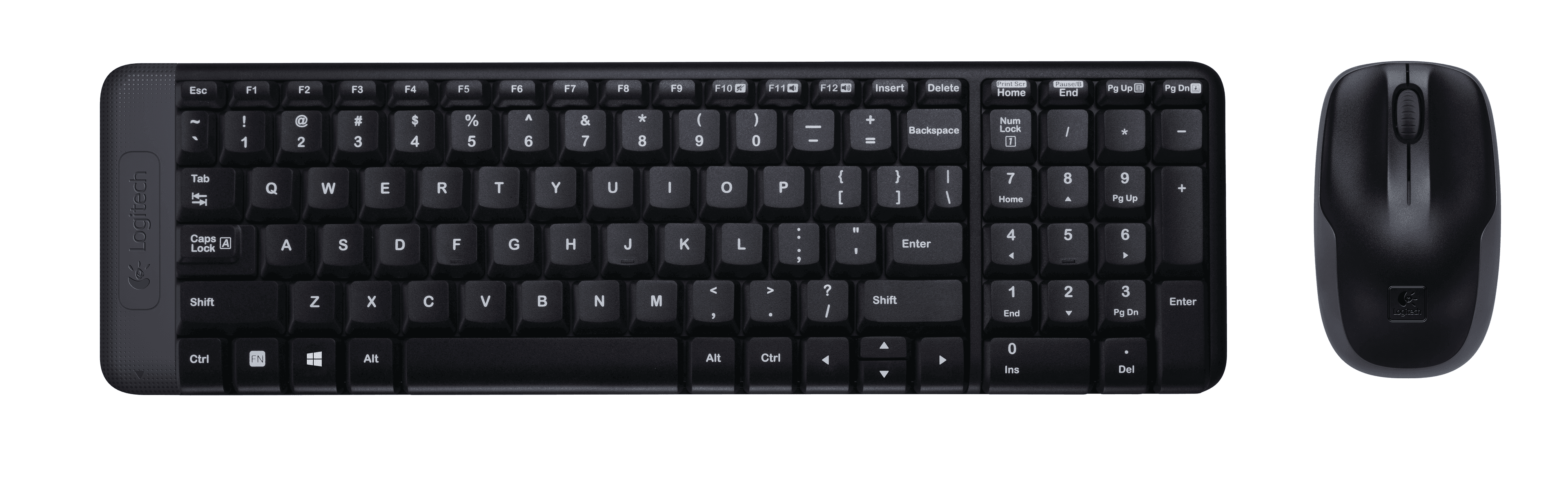 Logitech MK220 Wireless Keyboard and Mouse - Combo - Black